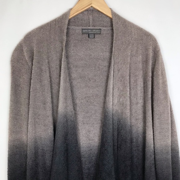 Barefoot Dreams Open Front Cardigan Sweater Gray Ombré Bamboo Chic Lite - Picture 4 of 16